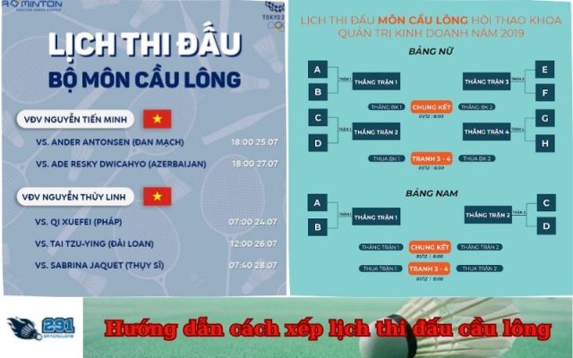Hướng dẫn cách xếp lịch thi đấu cầu lông